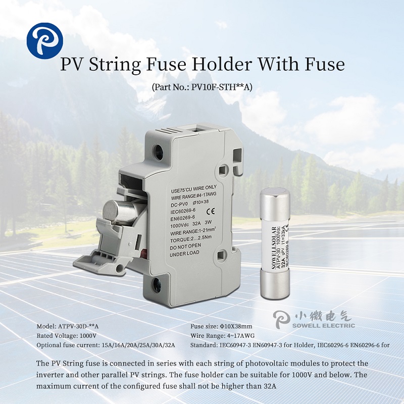 PV STRING FUSE HOLDER WITH FUSE
