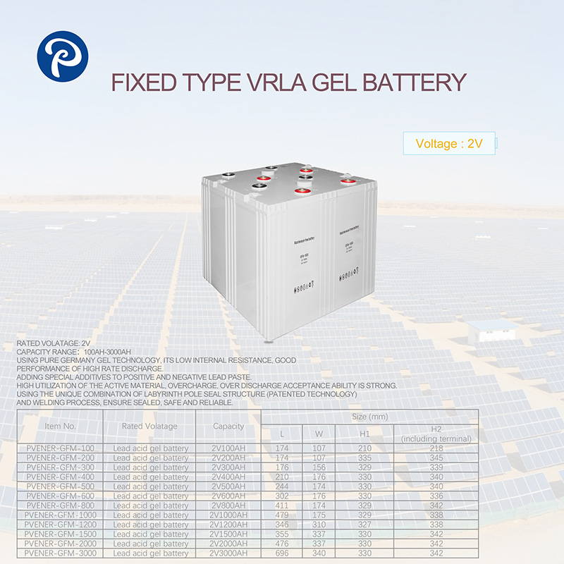 2V Energy storage battery 100-3000AH